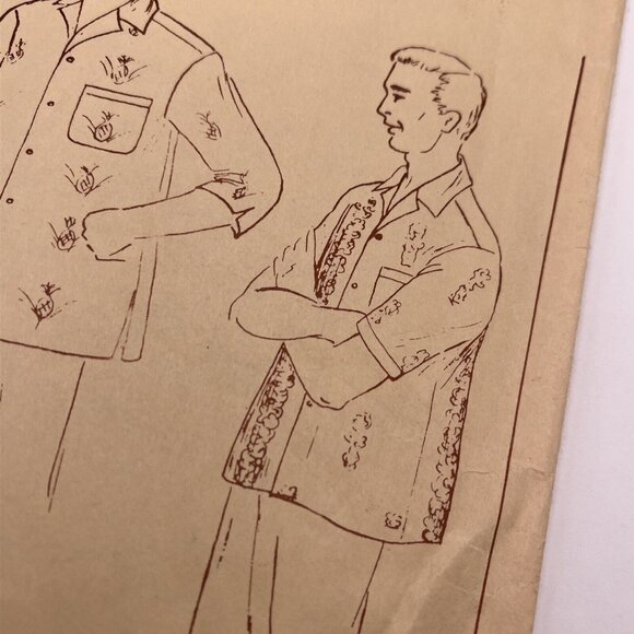 Polynesian Pattern 129 Men’s Hawaiian Shirt Small Chest 34-36 Tiki Rockabilly - Picture 3 of 4